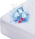 Cooling Waterproof Mattress Protector Queen Size, Mattress Cover 3D Air Fabric by Hanherry