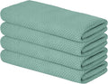Artoid Mode 100% Cotton Light Green Waffle Weave Kitchen Dish Cloths, 13x28 by ArtoidMode