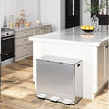 GarveeHome Trash Can 60L/15.9 Gal, Three Compartments Pedal Kitchen Recycling by GarveeHome