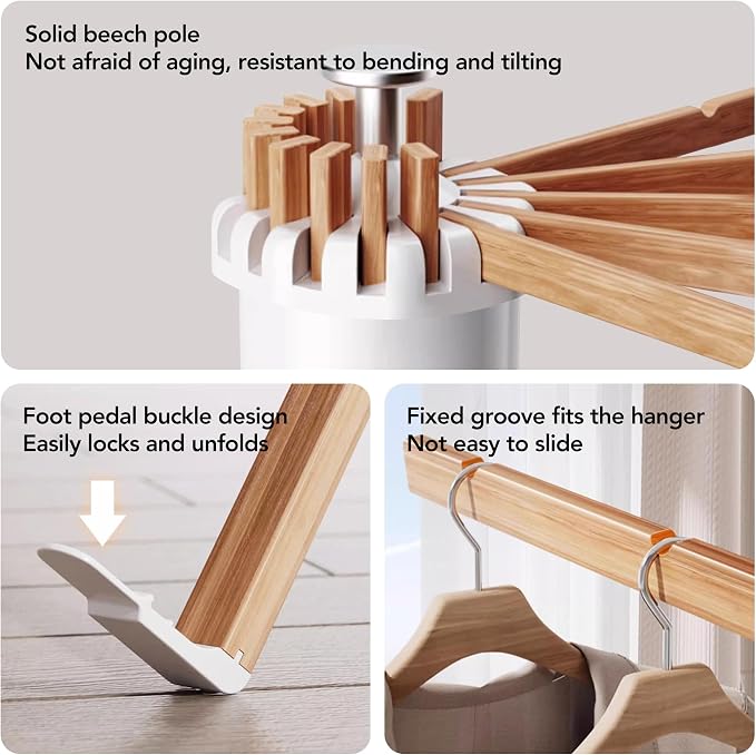 Clothes Drying Rack Tripod, Drying Rack Clothing, Laundry Drying Rack, Floor - Image 5
