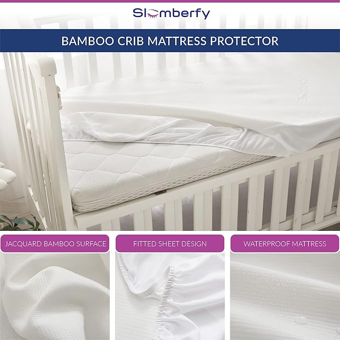 Mini Crib Mattress Protector by Slumberfy, Waterproof and Hypoallergenic - Image 4