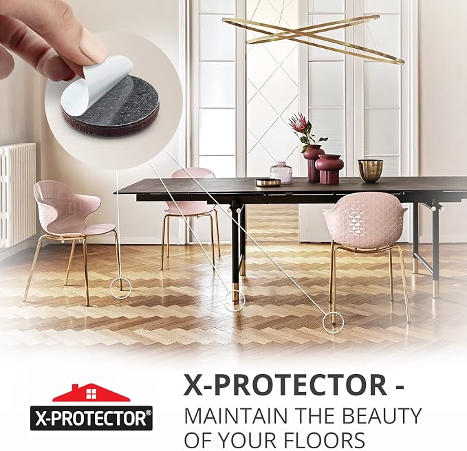 24 Heavy-Duty Felt Furniture Pads 1.5” 1/4” Thick X-Protector! Round Felt Pads - Image 5