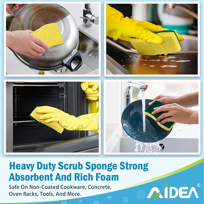 AIDEA Sponges Heavy Duty-12Count, Sponges Kitchen, Sponge - Image 6