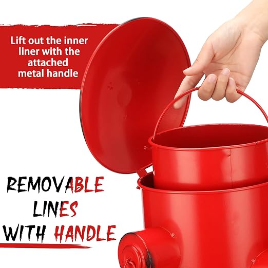 Hoolerry Fire Hydrant Trash Can Retro Creative Garbage Can - Image 5