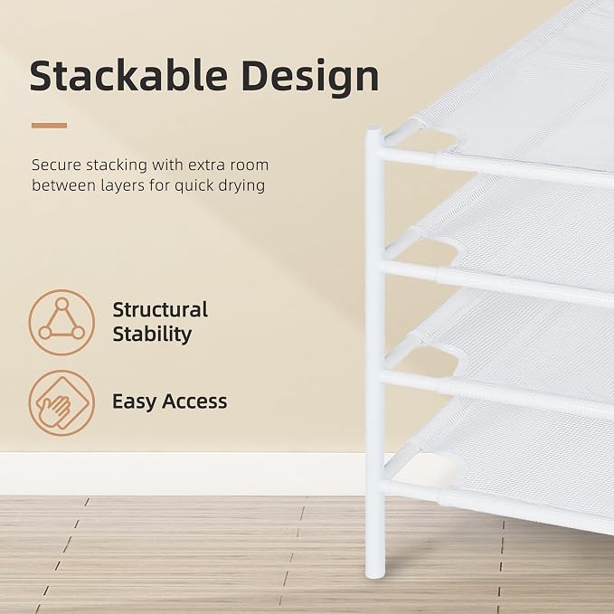 STORAGE MANIAC Sweater Drying Rack, Mesh Clothes Drying Rack, Stackable Laundry - Image 5