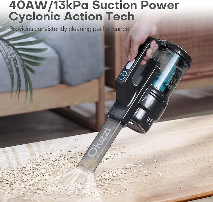 Ofuzzi H9 Pro Handheld Vacuum Cleaner, Extra-Long Crevice Tool, 40AW/13kPa - Image 2