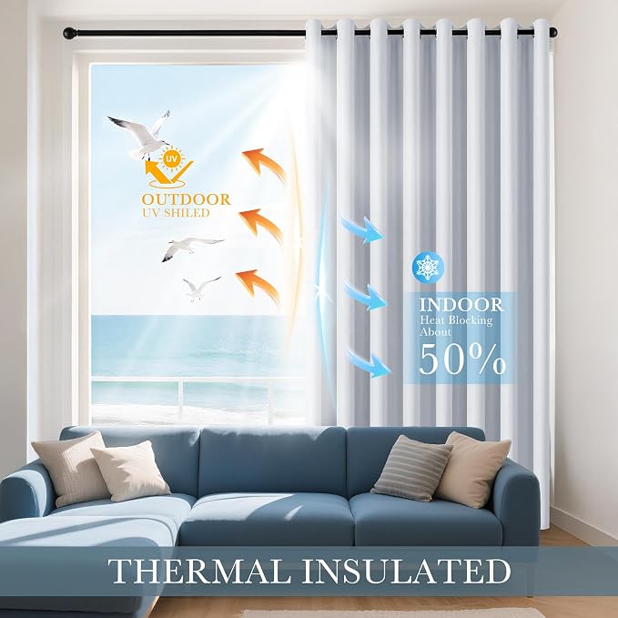 PONY DANCE Blackout Curtains for Bedroom 72 Inch Length 2 Panels Set, Privacy - Image 3