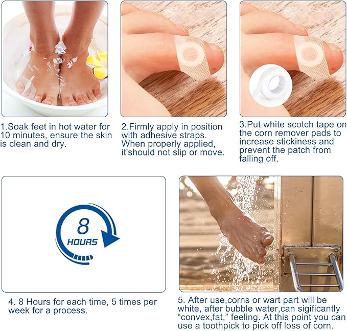 24 Count Corn Removal Pads for Feet and Toe, Corn Feet Remover for Feet Extra - Image 3