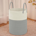 Large Woven Laundry Basket Hamper, 100L Cotton Rope Storage Bin by JMvicyroam