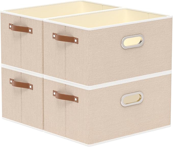 Yawinhe Collapsible Storage Box, Cube Storage Basket, Fabric Foldable Storage by Yawinhe