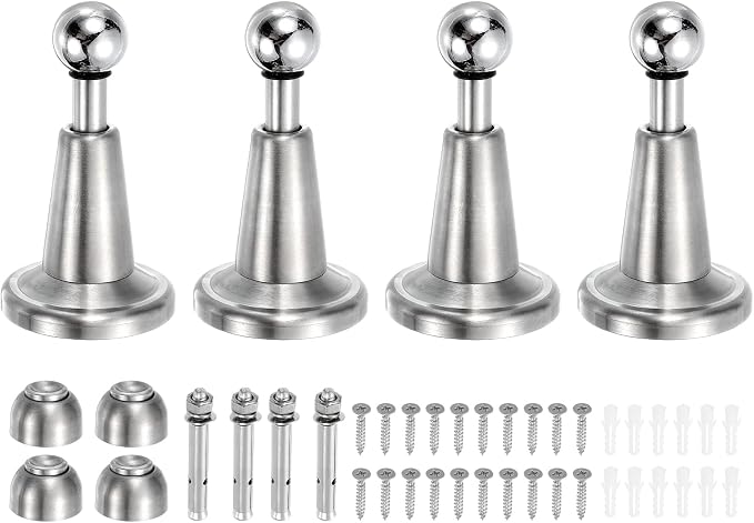 uxcell 4Pcs Magnetic Door Stopper, 304 Stainless Steel Magnetic Door Stop Catch by uxcell