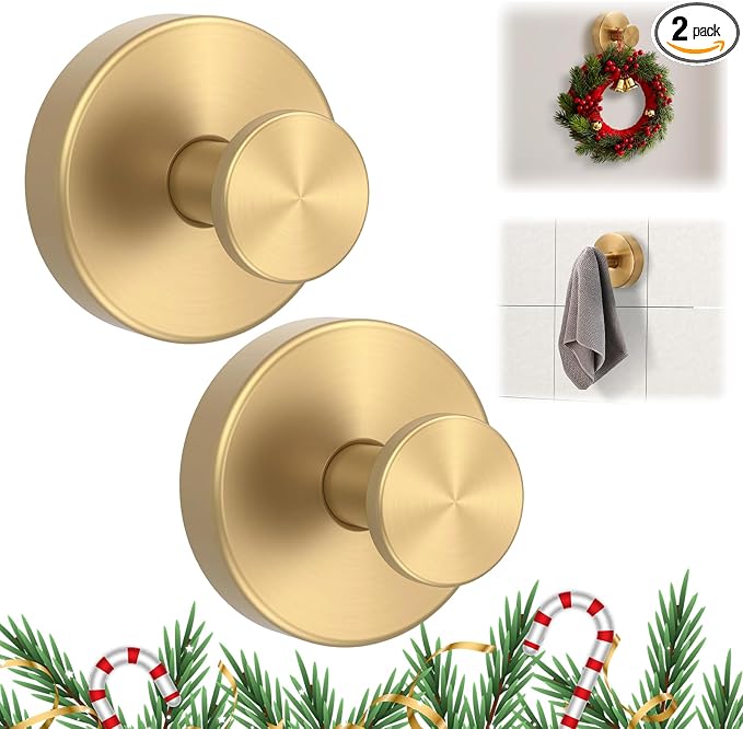 Suction Cup Hooks for Wreaths on Glass, 2025 New No Drill Suction Cup Hooks by Unknown