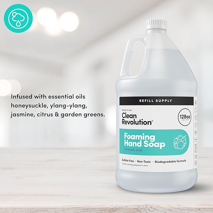 Clean Revolution Foaming Hand Soap Refill Supply Container, Ready to Use Formula - Image 2