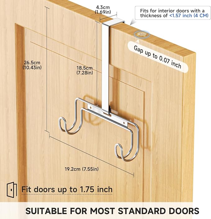 Over The Door & Wall Mount Ironing Board Hanger - Image 7