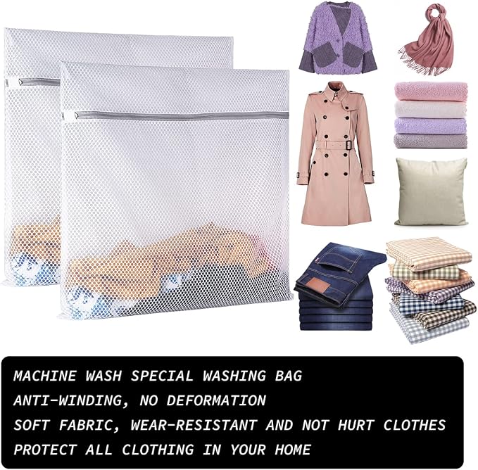 2 XX-Large Honeycomb Mesh Laundry Bag Delicates Durable - Image 5