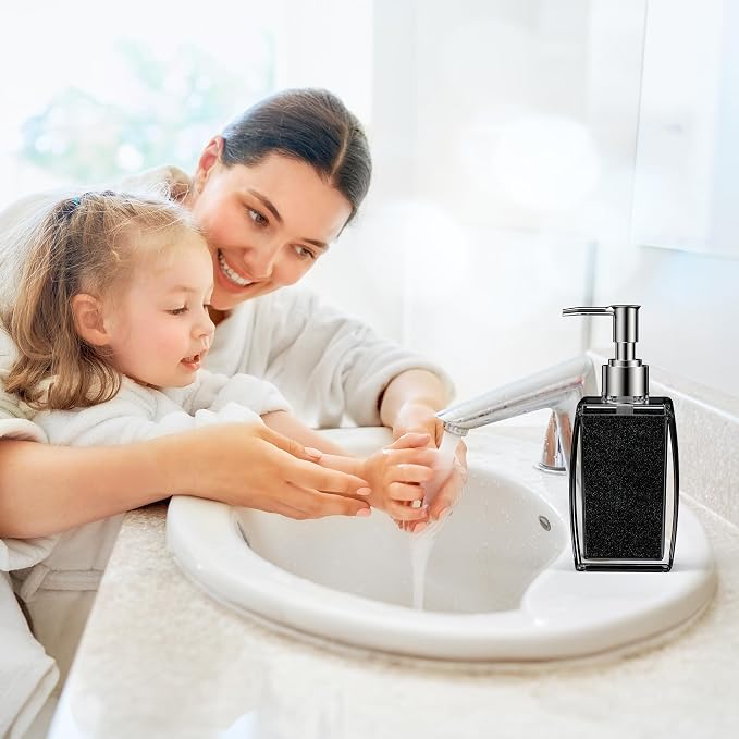 Purple Soap Dispenser with Refillable Plastic Pump - Image 9