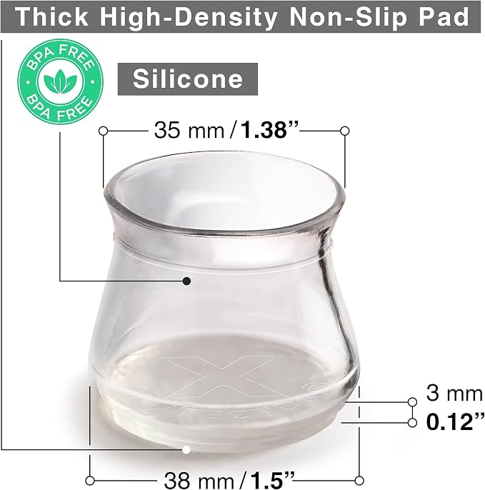 X-Protector Silicone Chair Leg Floor Protectors - Image 5