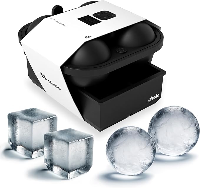 glacio Ball Ice Cube Tray and Big Ice Cube Molds by glacio