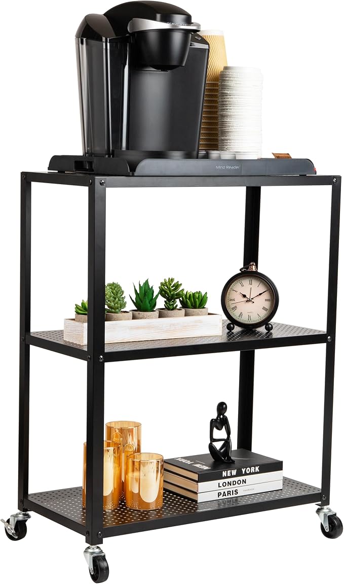 Mind Reader Rolling Cart, Rolling Cart, Microwave Stand, Coffee Cart by MindReader