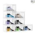 KEFA XL Shoe Storage Box Organizer, 8 Pack Shoe Boxes Clear Plastic Stackable by KEFA
