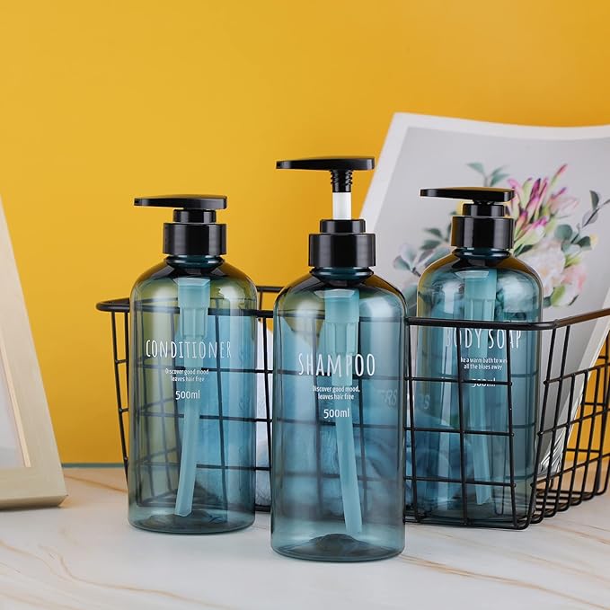 Segbeauty Shampoo Bottles with Pump, 16oz Empty Refillable Shower Bottle - Image 6