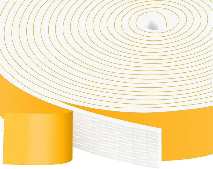Weather Stripping Strong Adhesive 1 inch x 1/8 inch Weather Stripping Door Seal by Trisiki