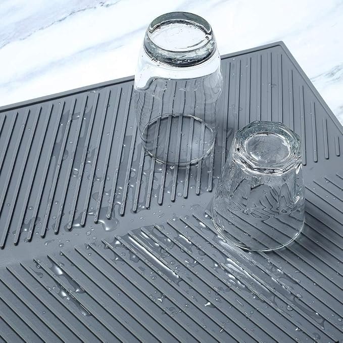 Silicone Dish Draining Mat, Eco Friendly Dish Drying Mat Kitchen Counter - Image 3