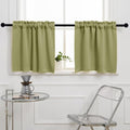 Pickluc Cafe Curtain 24 Inches Length, Rod Pocket Kitchen Curtain, Short by PICKLUC
