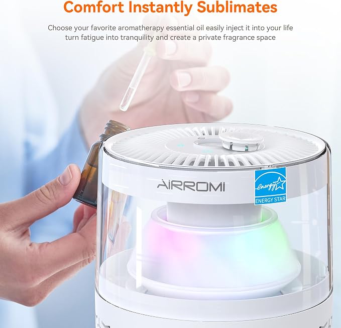 AIRROMI Air Purifiers for Bedroom Home, Activated Carbon Filter Cleaner - Image 6