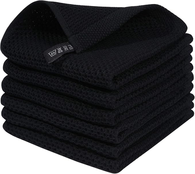 Homaxy 100% Cotton Waffle Weave Kitchen Dish Cloths, Ultra Soft Absorbent Quick by Homaxy