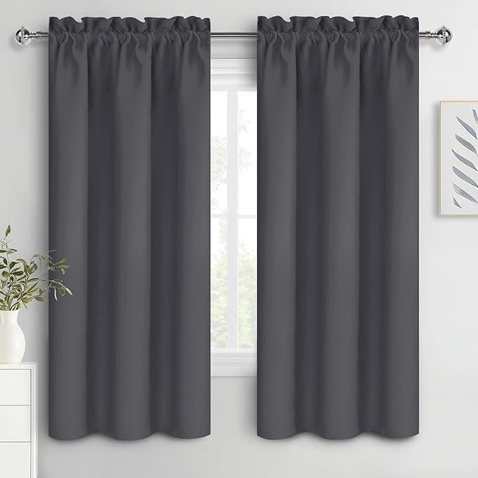 DWCN Blackout Curtains for Bedroom 63 Inch Length 2 Panels Set, Solid Thermal by DWCN