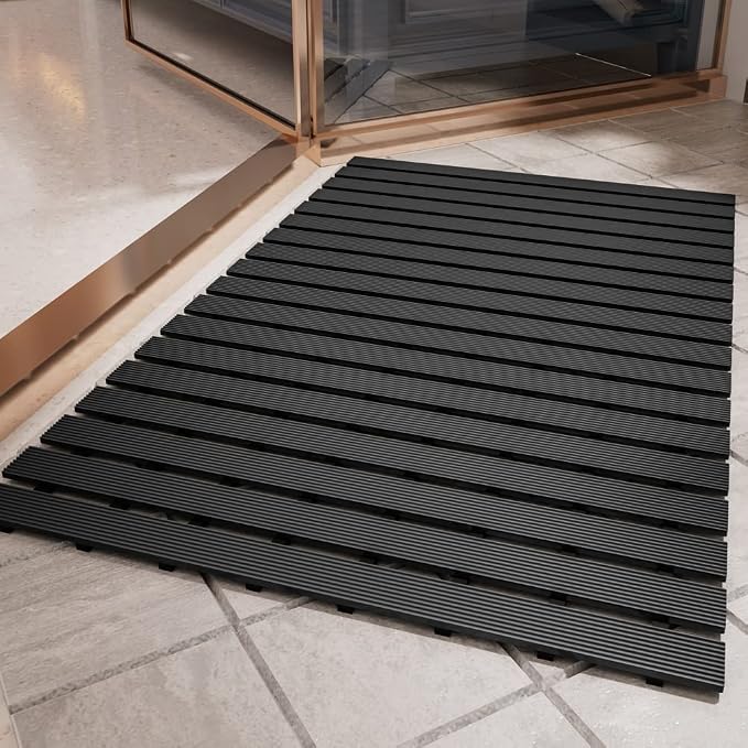 Shower-Mat Non Slip, PADOOR Heavy Duty Bathtub-Mat Curlable Quick Drain Sturdy by PADOOR