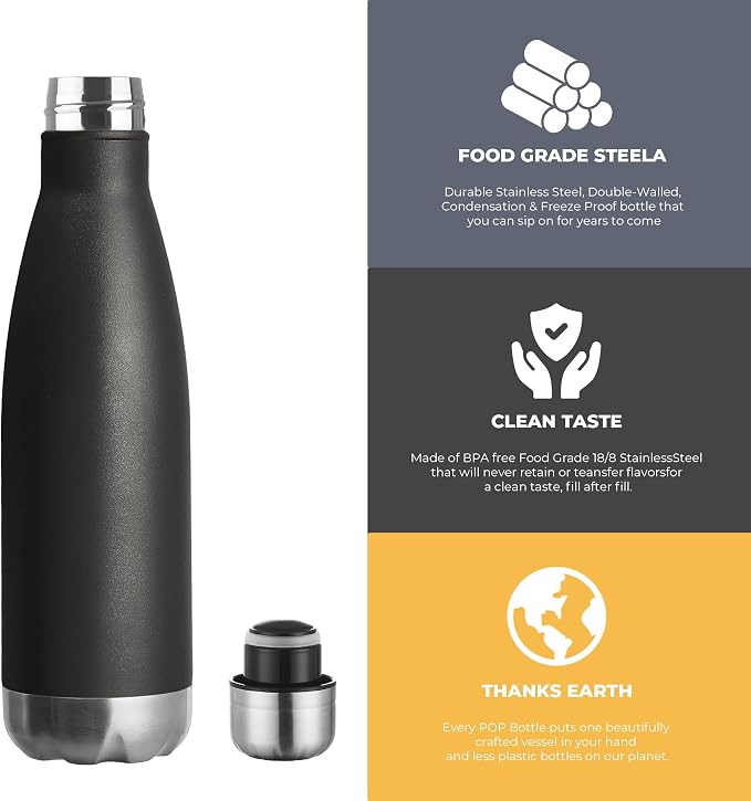 MEWAY 17oz Sport Water Bottle 12 Pack Vacuum Insulated Stainless Steel - Image 3