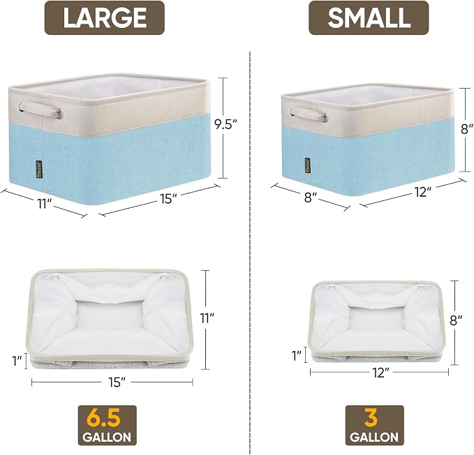 BALEINE 3 Pack Fabric Storage Bins - Image 2