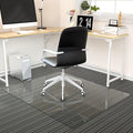 Tempered Glass Floor Mat for Office Chair, for Carpeted or Hard Floor, by KOONMI