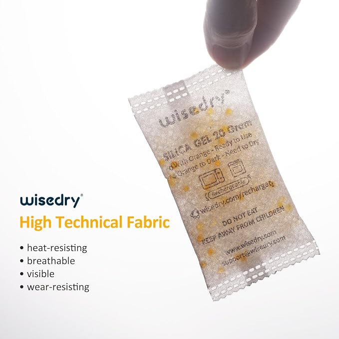 wisedry 20 Gram Rechargeable Silica Gel Packets Microwave Fast Reactivate in - Image 2