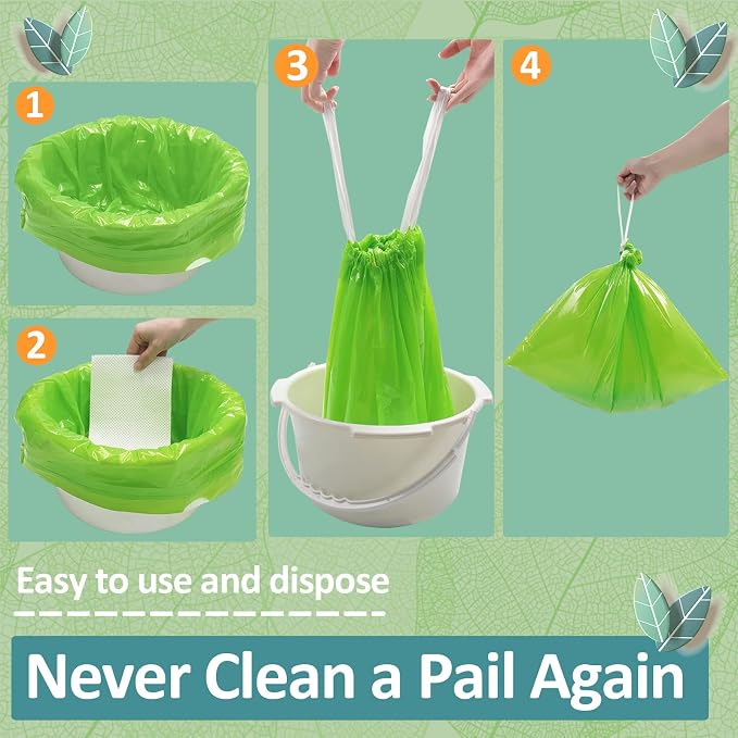 Commode Liners for Bedside Commode Vanilla Scented 100pcs Disposable Bags - Image 5