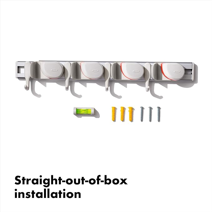 OXO Good Grips Wall-Mounted Mop and Broom Organizer - Image 6