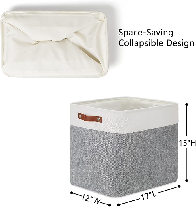DULLEMELO Extra Large Storage Baskets, Fabric Storage Bins - Image 2