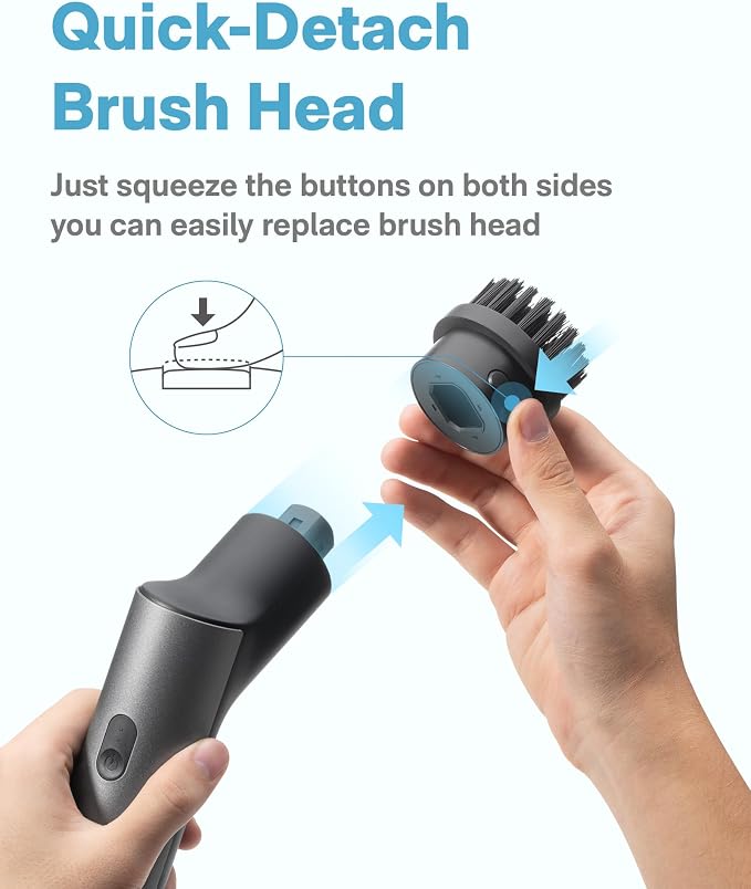 HOTO Cordless Electric Spin Scrubber, IPX7 Full Body Waterproof Bathroom - Image 9