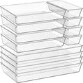 Criusia 12 Pack Large Clear Plastic Drawer Organizer Trays | MULTI-USE Acrylic by Criusia