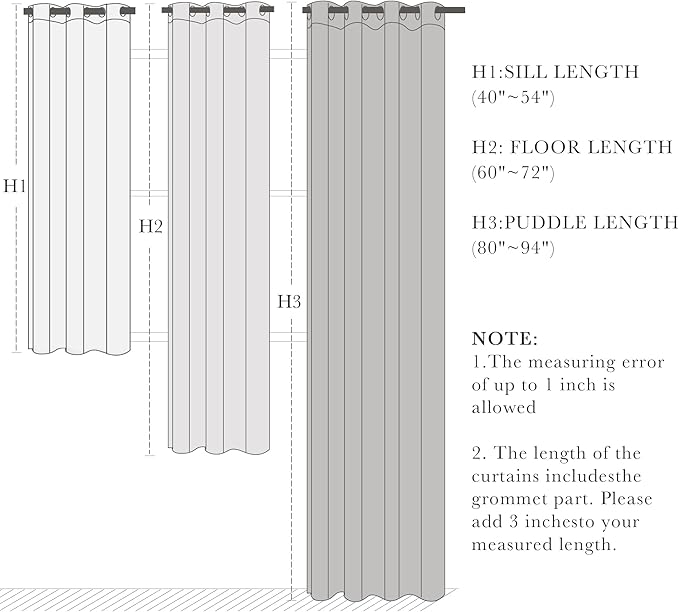 PONY DANCE Short Silver Grey Curtains - Image 7