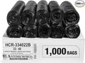 Aluf Plastics High Density Trash Bags, 33 Gallon, 22 Micron, by AlufPlastics