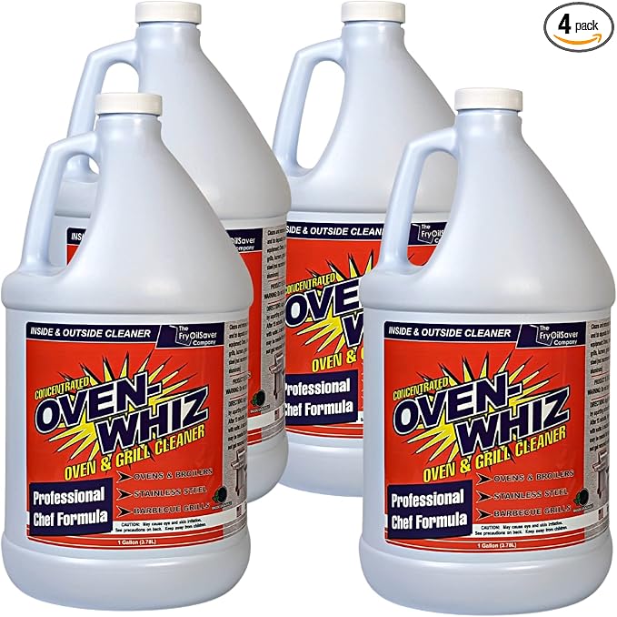 4 x 1 Gallon Oven-Whiz Oven & Grill Cleaner by FryOilSaver Co., Tough Stain by THEFRYOILSAVERCOMPANY