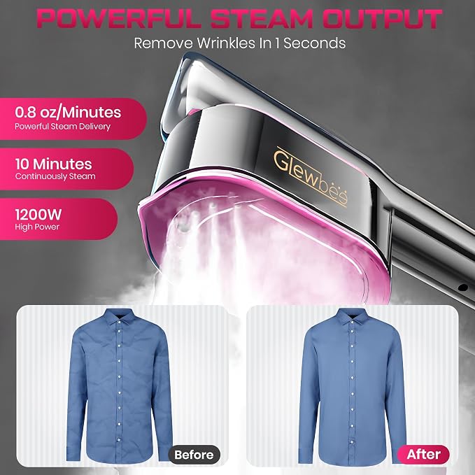 Portable Clothes Steamer, 1200W Touch Screen Handheld Steamer - Image 4