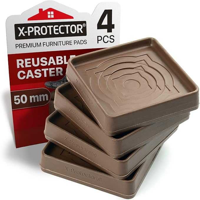 Furniture Cups X-PROTECTOR – 2" Caster Cups 4 PCS – Premium Furniture Coasters by X-Protector