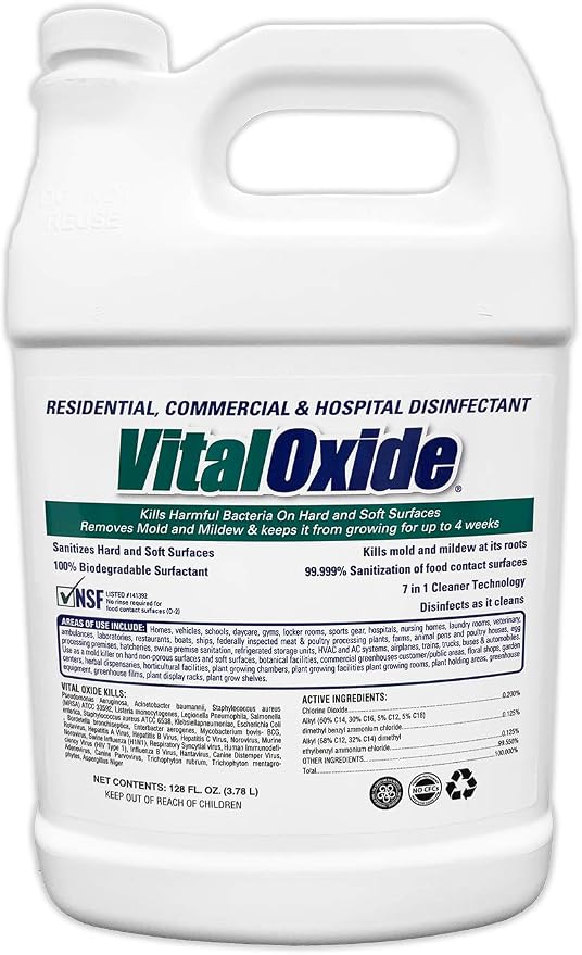 Vital Oxide Disinfectant, Deodorizer, Food-Contact Sanitizer, Virucide – – by VitalOxide