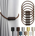 6 Pack Coffee Strong Magnetic Curtain Tiebacks Outdoor Elegant Decorative Tie by CurtainTiebacks