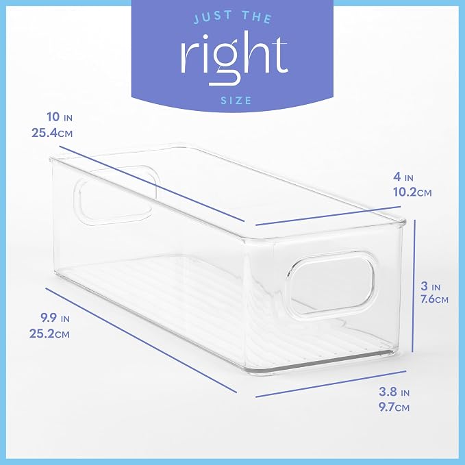 Plastic Food Storage Clear Container 2 Pack Bin - Image 3