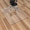 Office Chair Mat for Hardwood Floor, 1/8" Thick 53"x 45" Crystal Clear Hard by HOMEK